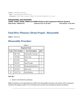 Caterpillar Cat CS68B, CP68B Compactor (Prefix 439) Service Repair Manual Instant Download (43900001 and up)