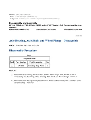 Caterpillar Cat CS74B VIBRATORY COMPACTOR (Prefix 441) Service Repair Manual Instant Download (44100001 and up)