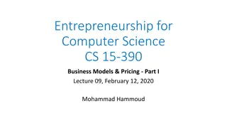 Business Models and Pricing Strategies in Entrepreneurship