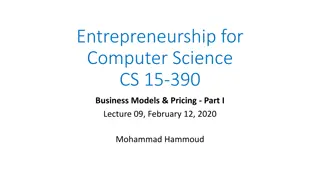 Understanding Business Models and Pricing Strategies in Entrepreneurship