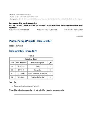 Caterpillar Cat CS78B Compactor-Vibratory Soil (Prefix M8M) Service Repair Manual Instant Download (M8M00001 and up)