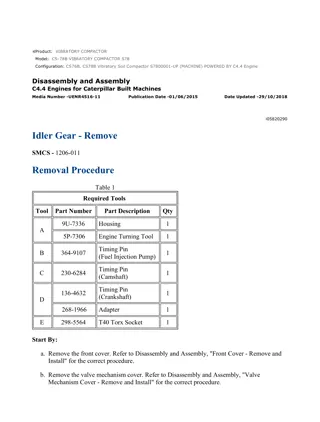 Caterpillar Cat CS78B Vibratory Soil Compactor (Prefix S78) Service Repair Manual Instant Download (S7800001 and up)