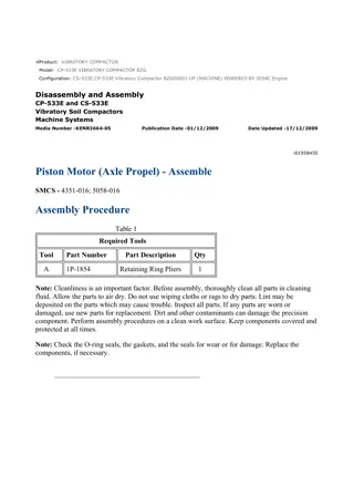 Caterpillar Cat CS-533E, CP-533E Vibratory Compactor (Prefix BZG) Service Repair Manual Instant Download (BZG00001 and up)