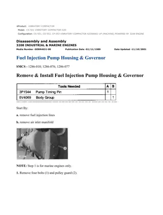 Caterpillar Cat CS-551 VIBRATORY COMPACTOR (Prefix 6ZD) Service Repair Manual Instant Download (6ZD00001 and up)