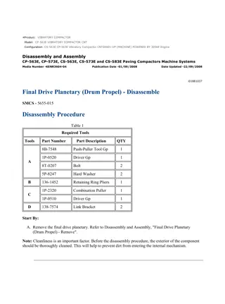 Caterpillar Cat CS-563E CP-563E Vibratory Compactor (Prefix CNT) Service Repair Manual Instant Download (CNT00001 and up)