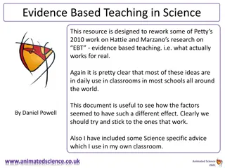 Evidence-Based Teaching in Science: Reworking Research for Effective Classroom Practices