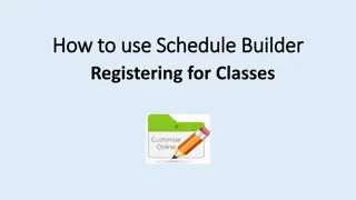 Guide to Using Schedule Builder for Class Registration