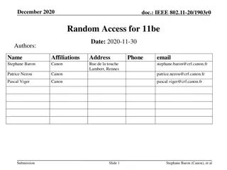 Proposal for Random Access Efficiency Enhancement in IEEE 802.11be Networks
