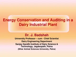 Comprehensive Energy Conservation and Auditing in Dairy Industry