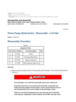 Caterpillar Cat D5K LGP TRACK-TYPE TRACTOR (Prefix YYY) Service Repair Manual Instant Download (YYY00001 and up)