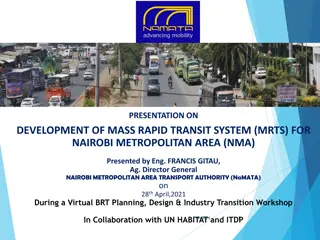 Development of Mass Rapid Transit System (MRTS) for Nairobi Metropolitan Area