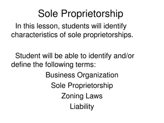 Sole Proprietorships in Business