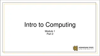 Intro to Computing