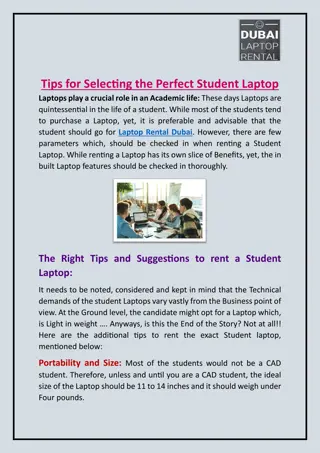 Tips for Selecting the Perfect Student Laptop