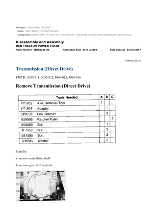 Caterpillar Cat D6H and D6H LGP TRACTOR (Prefix 1KD) Service Repair Manual Instant Download (1KD00001 and up)