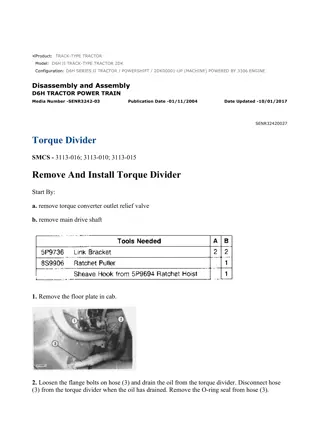 Caterpillar Cat D6H SERIES II TRACTOR (Prefix 2DK) Service Repair Manual Instant Download (2DK00001 and up)