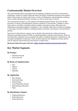 Corticosteroids Market