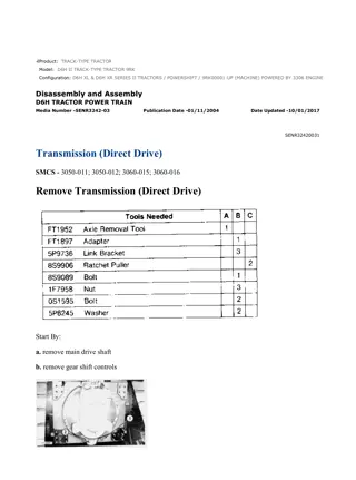 Caterpillar Cat D6H XL and D6H XR SERIES II TRACTOR (Prefix 9RK) Service Repair Manual Instant Download (9RK00001 and up)