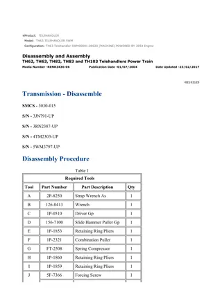 Caterpillar Cat TH63 Telehandler (Prefix 5WM) Service Repair Manual Instant Download (5WM00001-06020)