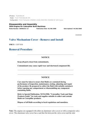 Caterpillar Cat TH103 Telehandler (Prefix 3PN) Service Repair Manual Instant Download (3PN00001-02026)