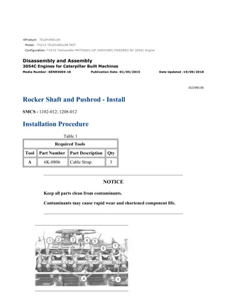 Caterpillar Cat TH210 Telehandler (Prefix MHT) Service Repair Manual Instant Download (MHT00001 and up)