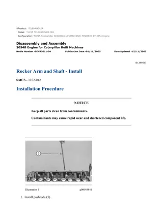 Caterpillar Cat TH215 Telehandler (Prefix CEG) Service Repair Manual Instant Download (CEG00001 and up)