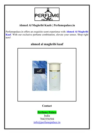 Ahmed Al Maghribi Kaafe | Perfumepalace.in