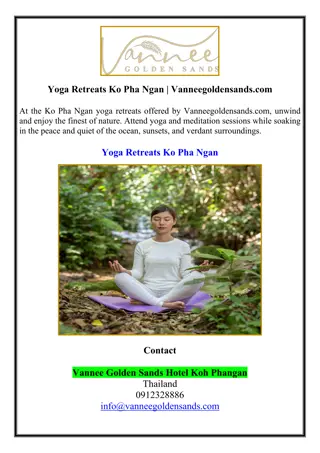 Yoga Retreats Ko Pha Ngan | Vanneegoldensands.com