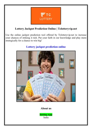 Lottery Jackpot Prediction Online | Tclotteryvip.net