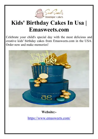 Kids' Birthday Cakes In Usa | Emasweets.com