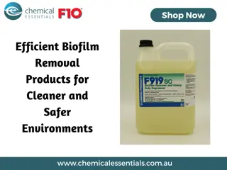 Efficient Biofilm Removal Products for Cleaner and Safer Environments