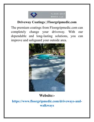 Driveway Coatings  Floorgripmedic