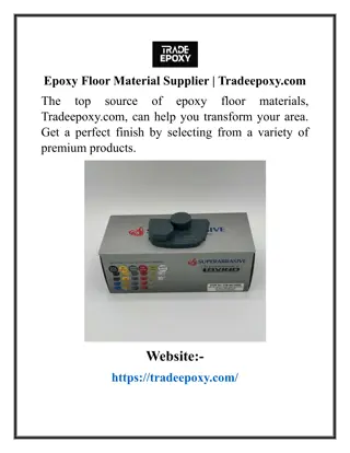 Epoxy Floor Material Supplier  Tradeepoxy