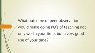 Enhancing Teaching Through Effective Peer Observation Practices
