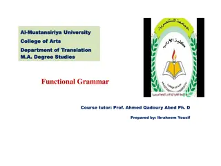 Systemic Functional Linguistics in Contemporary Language Studies