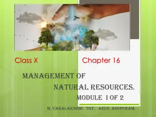 Management of Natural Resources: Importance and Conservation Efforts