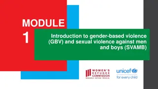 Understanding Gender-Based Violence and Sexuality in Men and Boys