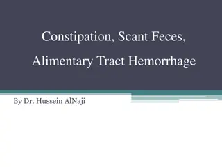 constipation, scant feces, and alimentary tract hemorrhage in farm animals