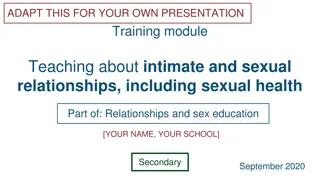 Training Module on Intimate and Sexual Relationships in Secondary Schools