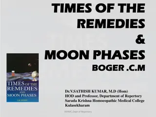 Times of Remedies & Moon Phases in Homeopathy