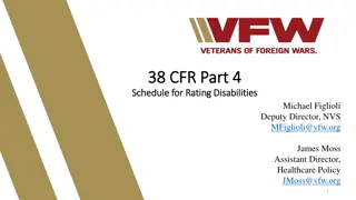 Overview of 38 CFR Part 4 Rating Schedule