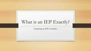 Individualized Education Plans (IEP) for Student Support