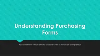 Purchasing Forms and When to Use Them