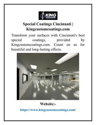 Special Coatings Cincinnati  Kingcustomcoatings