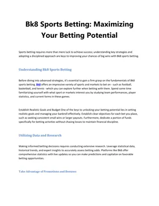 Bk8 Sports Betting Maximizing Your Betting Potential