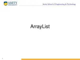 Java ArrayList in Amity School of Engineering & Technology