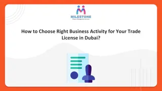 How to Choose the Right Business Activity for Your Trade License in Dubai?