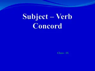 Understanding Subject-Verb Agreement in English Sentences
