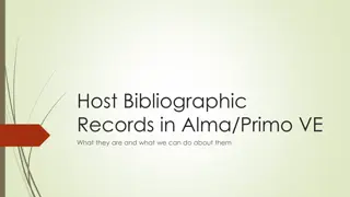Understanding Host Bibliographic Records in Alma/Primo VE