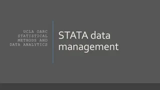 Data Management Workshop: Stata Commands for Statistical Analysis
